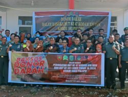 Baksos Donor Darah Kolaborasi TNI dan Pemda Sambut HUT Ke 67 Kodam XIV/ Hasanuddin Dan Dirangkaikan HUT Kab Luwu Timur Ke 21 Tahun 2024