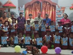 Penamatan Murid TK Sri Ganesha dihadiri Camat dan Bunda Paud Tomoni Timur
