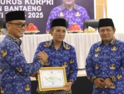 Dihadiri Pj.Gubernur, Dewan Pengurus KORPRI Kab. Bantaeng PAW Tahun 2024 Resmi Dikukuhkan