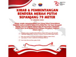 Kirab dan Pengibaran Bendera Merah Putih Sepanjang 79 Meter Meriahkan HUT ke-79 RI di Luwu Utara