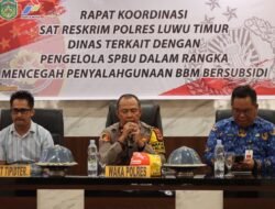 Cegah Penyaluran BBM Bersubsidi, Reskrim Polres Luwu Timur Rakor Dengan Instansi Terkait