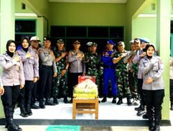 Polres Luwu Timur Berikan Ucapan Selamat Hari Jadi TNI ke-79 di Koramil 1403-15 Malili