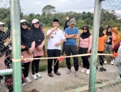 Gunakan Anggaran BKK, Kades Harapan Resmikan Lapangan Volly