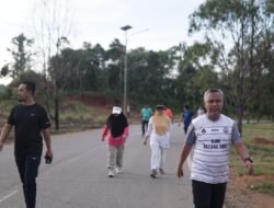 Manfaatkan Hari libur, Bupati Budiman Joging Pagi Sekaligus Tinjau Proyek Malili River Side