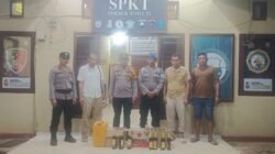 Jelang Natal dan Tahun Baru Polsek Towuti giat Operasi Miras