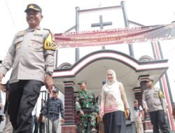 Forkopimda Bersama Kapolres, Danyon Brimob, Pabung Tinjau Pelaksanaan ibadah Natal di Sejumlah Gereja