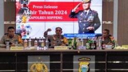 Polres Soppeng Gelar Press Release Akhir Tahun 2024; Penurunan Kasus ITE, Peningkatan Kasus Pencurian dan Penganiayaan