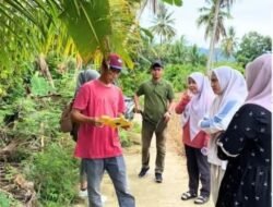 Pemerintah Desa Laskap  Pasang  Patok Pembangunan Rabat Beton Di Dua Dusun