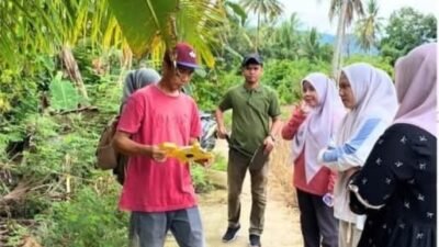 Pemerintah Desa Laskap Pasang Patok Pembangunan Rabat Beton Di dua Dusun