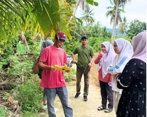 Pemerintah Desa Laskap Pasang Patok Pembangunan Rabat Beton Di dua Dusun