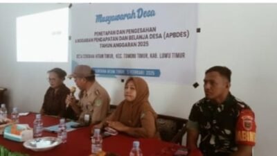 Pemdes Cendana Hitam Timur Gelar Musyawarah Penetapan APBDes 2025