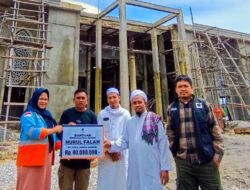 Masjid Nurul Falah di Malili Segera Rampung, PT Citra Lampia Mandiri Beri Bantuan Rp 80 Juta