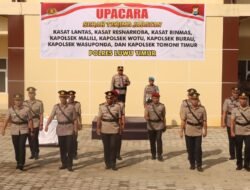 Polres  Lutim Gelar Sertijab,Pejabat Baru Diminta Tunjukan Kinerja Yang Baik