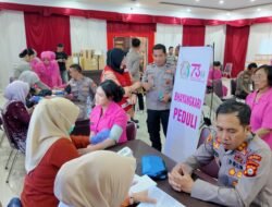 Polres Luwu Utara Gelar Donor Darah Sambut HUT Bhayangkara ke-79