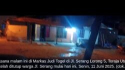 Warga Tutup Markas Judi Togel di Jl. Serang, Toraja Utara