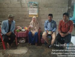 Menderita Sakit, Guru Mengaji TPA Nindi Kelurahan Kappuna Terima Santunan dari BKPRMI Luwu Utara