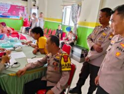 Program Kemanusiaan Kapolres Luwu Utara, Polsek Rongkong Gelar Aksi Donor Darah