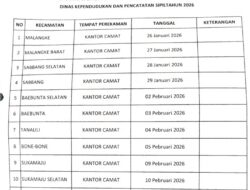 Percepat Target Nasional, Disdukcapil Luwu Utara Gencarkan Layanan Jemput Bola