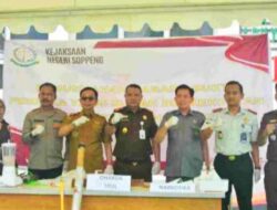 Bupati Hadiri Pemusnahan Barang Bukti Narkotika di Kejari Soppeng