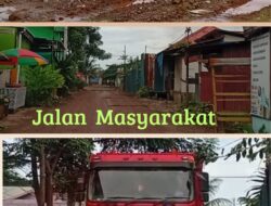 Proyek Penimbunan Pasar Desa Bahomakmur Menuai Protes, Mobil Besar Sempitkan Jalan dan Buat Licin