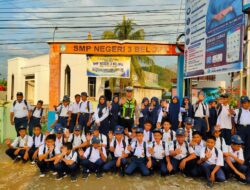 Police Goes to School, Satlantas Polres Luwu Tanamkan Budaya Tertib Berlalu Lintas Sejak Dini di SMPN 3 Belopa