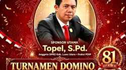 Anggota DPRD Luwu Utara Topel, Gelar Turnamen Domino Perdana di Seko ‎