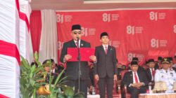 Ketua DPRD Wajo Firmansyah Perkesi Bacakan Naskah Proklamasi pada Upacara HUT ke-81 RI