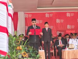 Ketua DPRD Wajo Firmansyah Perkesi Bacakan Naskah Proklamasi pada Upacara HUT ke-81 RI