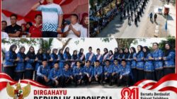 Kominfo-SP Luwu Semarakkan Gerak Jalan Indah HUT ke-81 Kemerdekaan RI