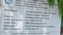 Revitalisasi SLB Negeri 1 Palopo Ancam Keselamatan Siswa, Proyek Senilai Rp1,4 M Diduga Pakai Besi Banci