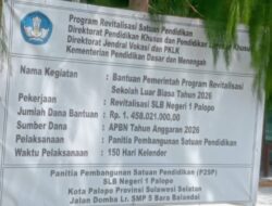 Revitalisasi SLB Negeri 1 Palopo Ancam Keselamatan Siswa, Proyek Senilai Rp1,4 M Diduga Pakai Besi Banci
