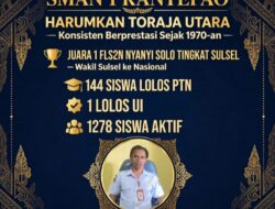 Konsisten Sejak 1970-an, SMAN 1 Rantepao Terus Harumkan Toraja Utara di Tingkat Provinsi Hingga Nasional